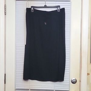 Black midi skirt